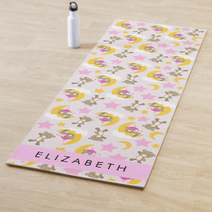 Pattern Of Bears, Teddy Bears, Stars, Your Name Yoga Mat