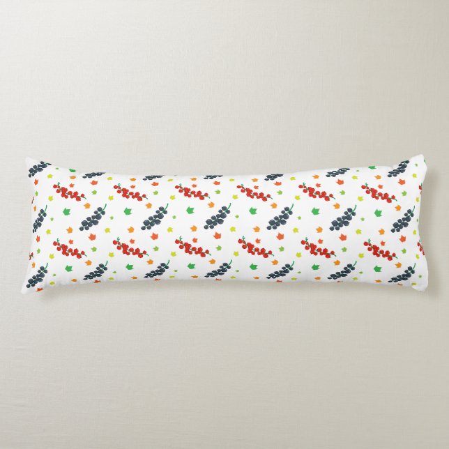 Pattern Of Berries, Redberry, Blueberry, Fruit Body Cushion (Front)