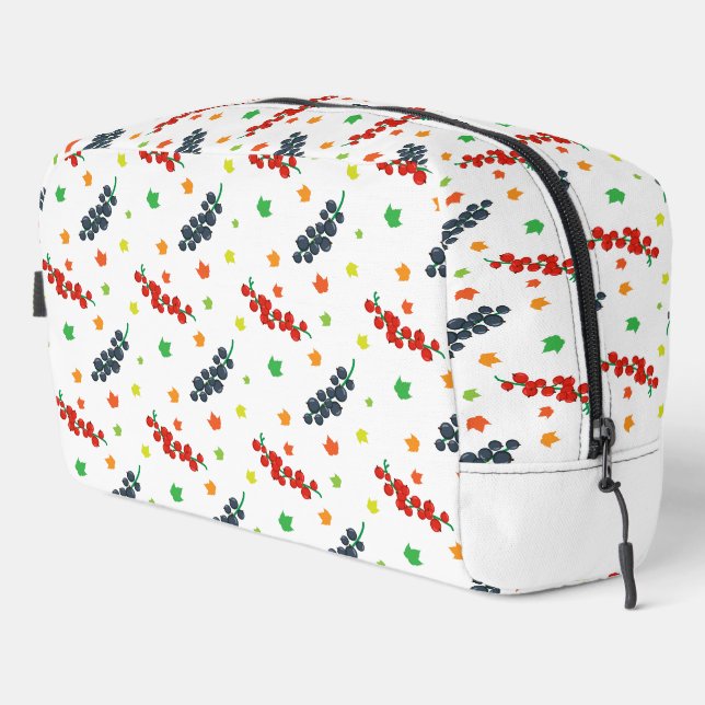 Pattern Of Berries, Redberry, Blueberry, Fruit Dopp Kit (Right Corner)