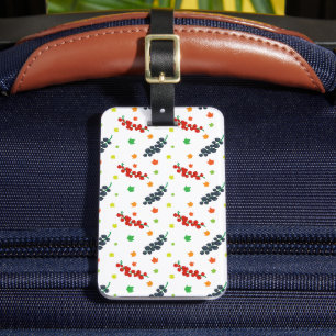 Pattern Of Berries, Redberry, Blueberry, Fruit Luggage Tag