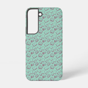 Pattern of Books in Dark Red Samsung Galaxy Case