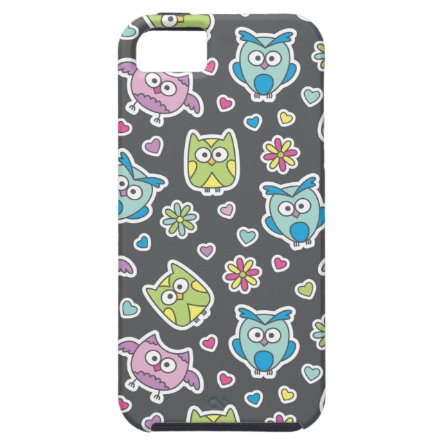 pattern of cartoon owls Case-Mate iPhone case (Back)