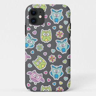 pattern of cartoon owls iPhone 11 case