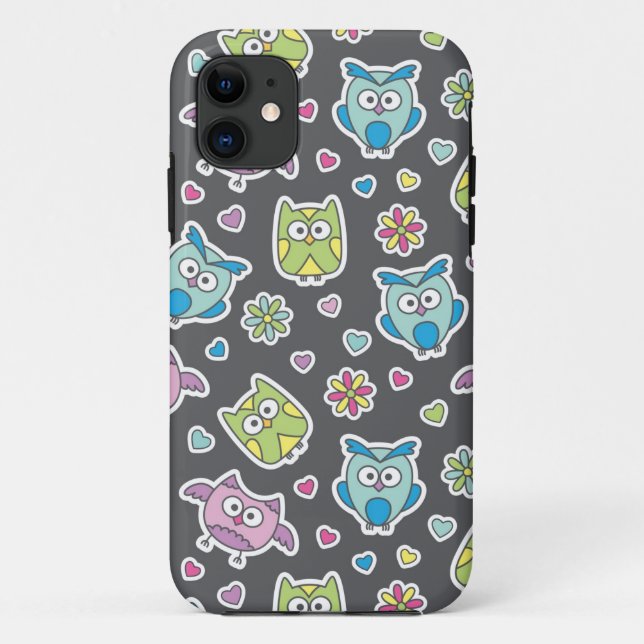 pattern of cartoon owls Case-Mate iPhone case (Back)