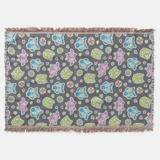 pattern of cartoon owls throw blanket