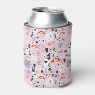 pattern of cats and flowers can cooler