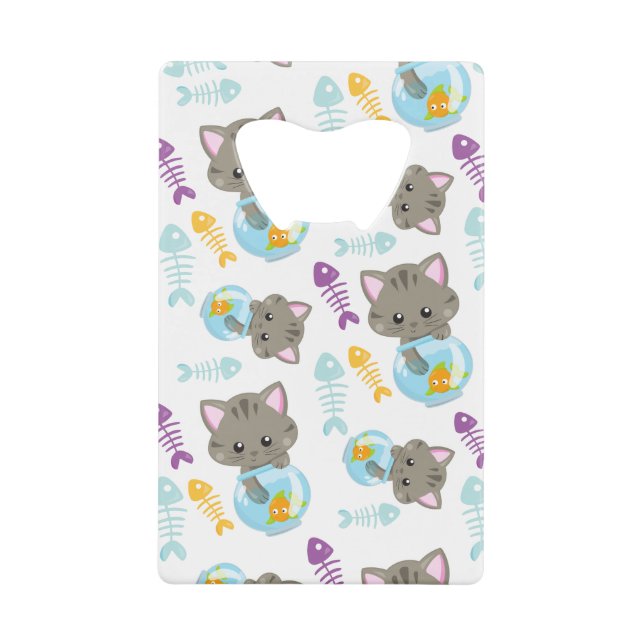 Pattern Of Cats, Cute Cats, Kittens, Fish (Front)