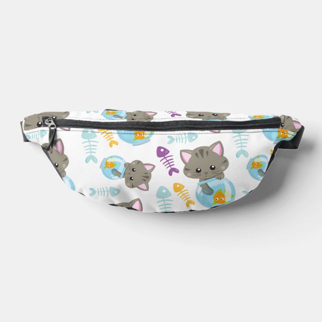 Pattern Of Cats, Cute Cats, Kittens, Fish Bum Bags (Lay Down)