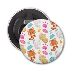Pattern Of Cats, Cute Cats, Kitty, Kittens, Paws Bottle Opener