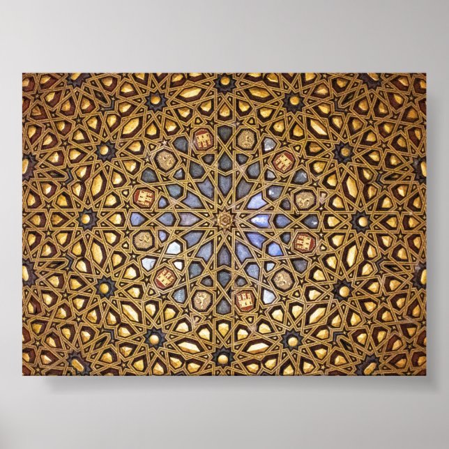 pattern of ceiling of Royal Acazar de Seville Poster (Front)