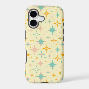 Pattern of colorful retro stars