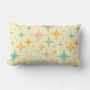 Pattern of colourful retro stars lumbar cushion