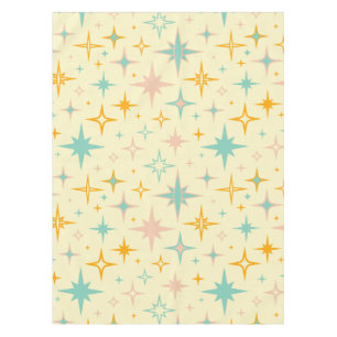 Pattern of colourful retro stars tablecloth