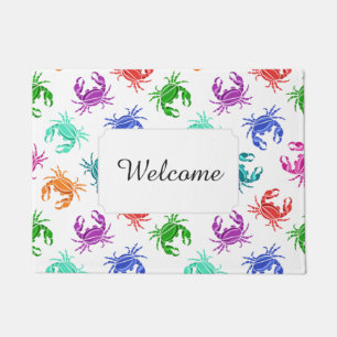Pattern Of Crabs   Add Your Text Doormat