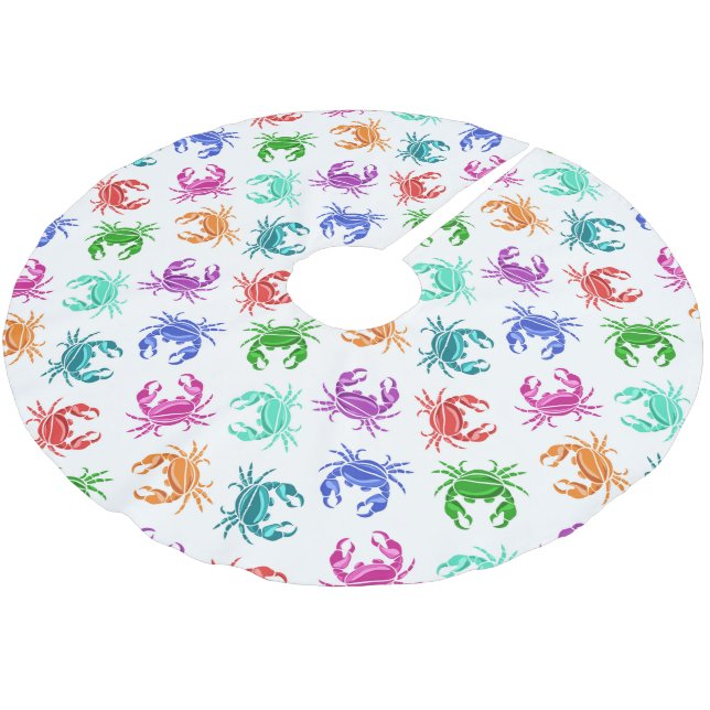 Pattern Of Crabs Brushed Polyester Tree Skirt (Angled)