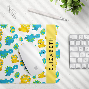 Pattern Of Dinosaurs, Cute Dinosaurs, Your Name Mouse Pad