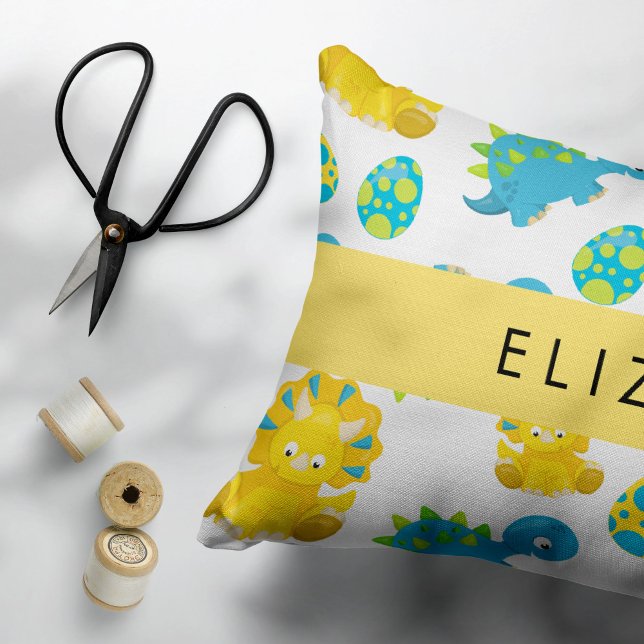 Pattern Of Dinosaurs, Cute Dinosaurs, Your Name Pillowcase (Creator Uploaded)