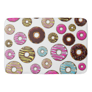 Pattern Of Doughnuts, Colourful Doughnuts, Sprinkl Bath Mat