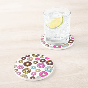 Pattern Of Doughnuts, Colourful Doughnuts, Sprinkl Coaster