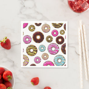 Pattern Of Doughnuts, Colourful Doughnuts, Sprinkl Napkin