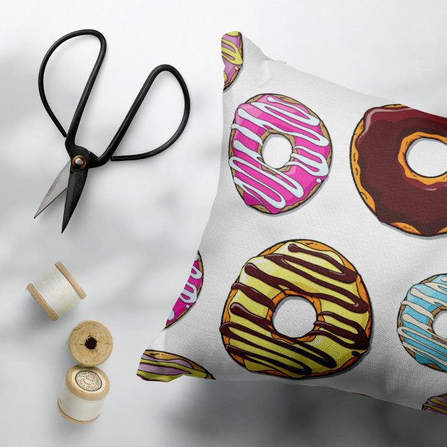 Pattern Of Doughnuts, Colourful Doughnuts, Sprinkl Pillowcase (Creator Uploaded)