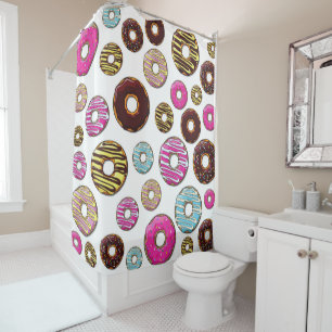 Pattern Of Doughnuts, Colourful Doughnuts, Sprinkl Shower Curtain