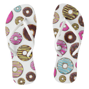 Pattern Of Doughnuts, Colourful Doughnuts, Sprinkl Thongs