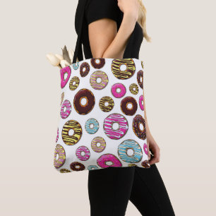 Pattern Of Doughnuts, Colourful Doughnuts, Sprinkl Tote Bag