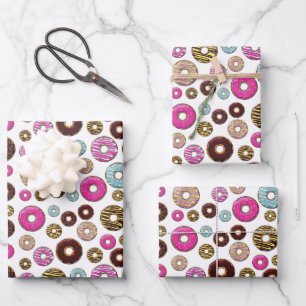 Pattern Of Doughnuts, Colourful Doughnuts, Sprinkl Wrapping Paper Sheet