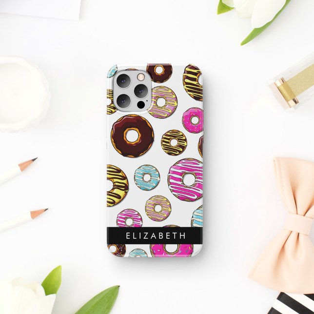 Pattern Of Doughnuts, Colourful Doughnuts, Your Na iPhone 16 Case (Creator Uploaded)