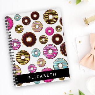 Pattern Of Doughnuts, Colourful Doughnuts, Your Na Notebook