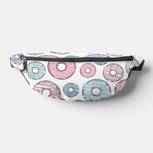 Pattern Of Doughnuts, Pink Doughnuts, Blue Doughnu Bum Bags (Lay Down)