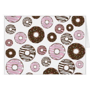 Pattern Of Doughnuts, Pink Doughnuts, Brown Doughn