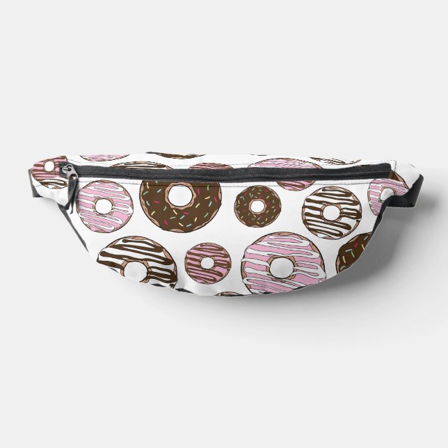 Pattern Of Doughnuts, Pink Doughnuts, Brown Doughn Bum Bags (Lay Down)