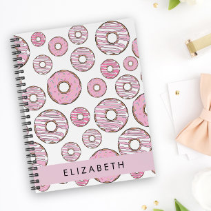 Pattern Of Doughnuts, Pink Doughnuts, Icing, Your  Notebook
