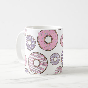 Pattern Of Doughnuts, Pink Doughnuts, Purple Dough Coffee Mug