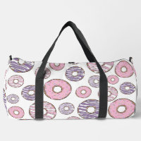 Pattern Of Doughnuts, Pink Doughnuts, Purple Dough