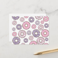 Pattern Of Doughnuts, Pink Doughnuts, Purple Dough