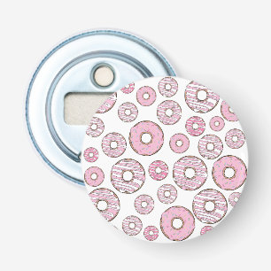 Pattern Of Doughnuts, Pink Doughnuts, Sprinkles Bottle Opener