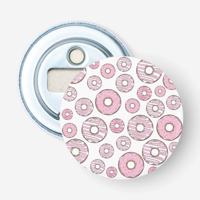 Pattern Of Doughnuts, Pink Doughnuts, Sprinkles Bottle Opener (Front)