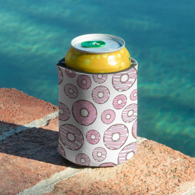 Pattern Of Doughnuts, Pink Doughnuts, Sprinkles Can Cooler (In Situ Pool)