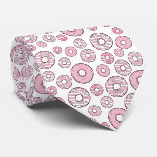 Pattern Of Doughnuts, Pink Doughnuts, Sprinkles Tie