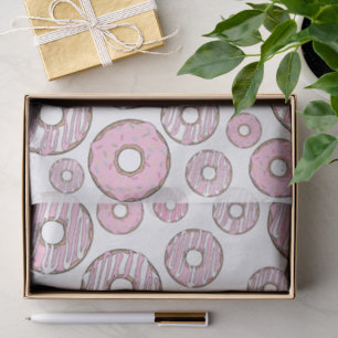 Pattern Of Doughnuts, Pink Doughnuts, Sprinkles Tissue Paper