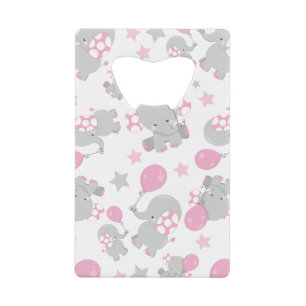 Pattern Of Elephants, Cute Elephants - Pink Grey