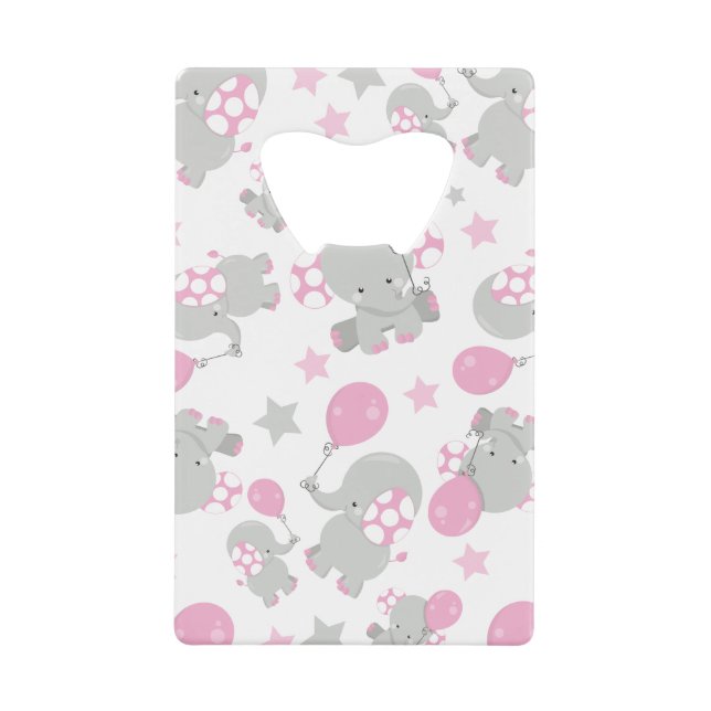 Pattern Of Elephants, Cute Elephants - Pink Grey (Front)