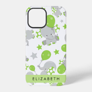 Pattern Of Elephants, Cute Elephants, Your Name iPhone 12 Pro Case