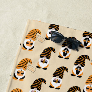Pattern Of Gnomes, Halloween Gnomes Trick Or Treat Beach Towel