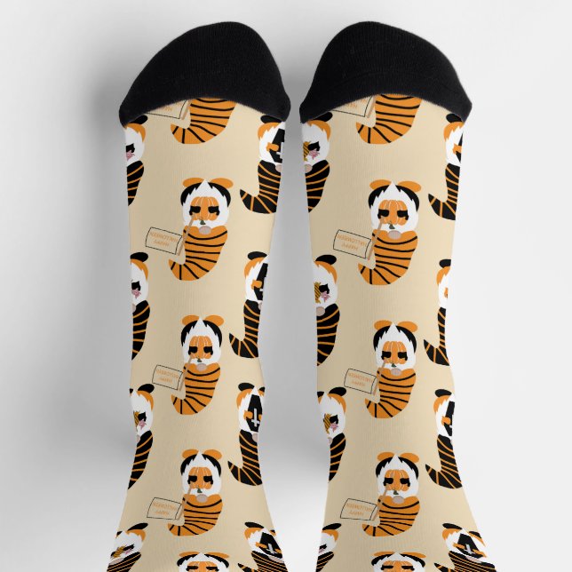 Pattern Of Gnomes, Halloween Gnomes Trick Or Treat Socks (Top)