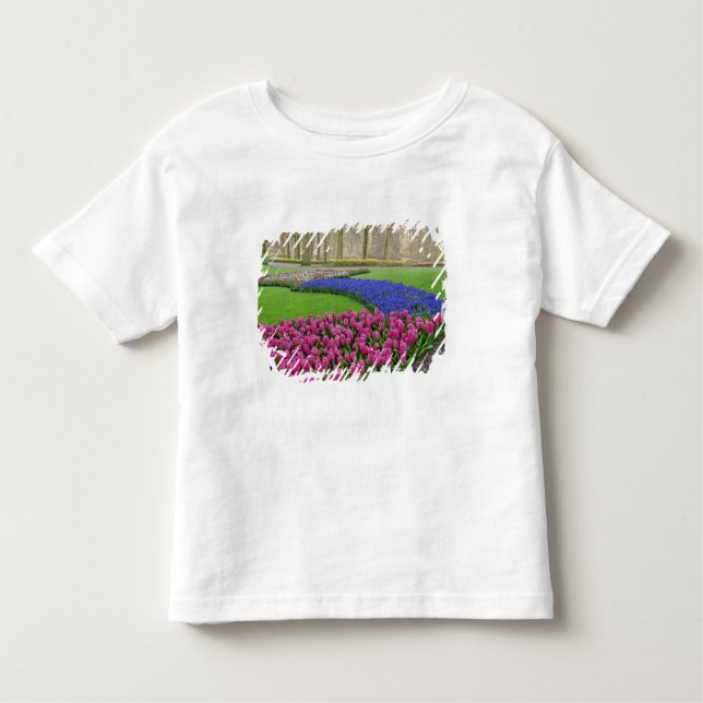 Pattern of Grape Hyacinth, tulips, and 2 Toddler T-Shirt (Front)