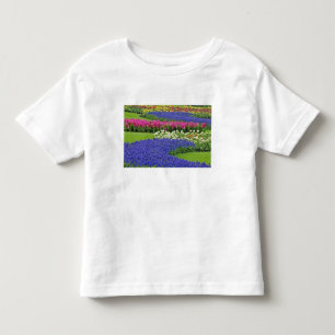 Pattern of Grape Hyacinth, tulips, and 3 Toddler T-Shirt